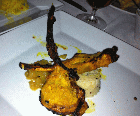Tandoori grilled wild boar chops Tandoori grilled wild boar chops