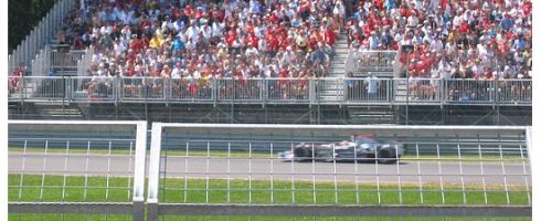 Screaming fans at the Grand Prix, Montreal
