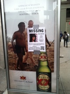 Dos Equis ad on the corner of 18th Street and Park Avenue South