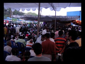 A rally against corruption which took place in Freedom Park, Bangalore on 9 April 2011. Courtesy Pushkar V.